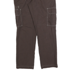 DICKIES Womens Cotton Blend Brown Slim Straight Trousers W30 L30 Workwear