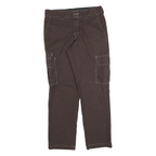 DICKIES Womens Cotton Blend Brown Slim Straight Trousers W30 L30 Workwear