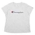 CHAMPION Womens Light Grey Graphic T-Shirt XL Short Sleeve Crew Neck Casual