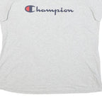 CHAMPION Womens Light Grey Graphic T-Shirt XL Short Sleeve Crew Neck Casual