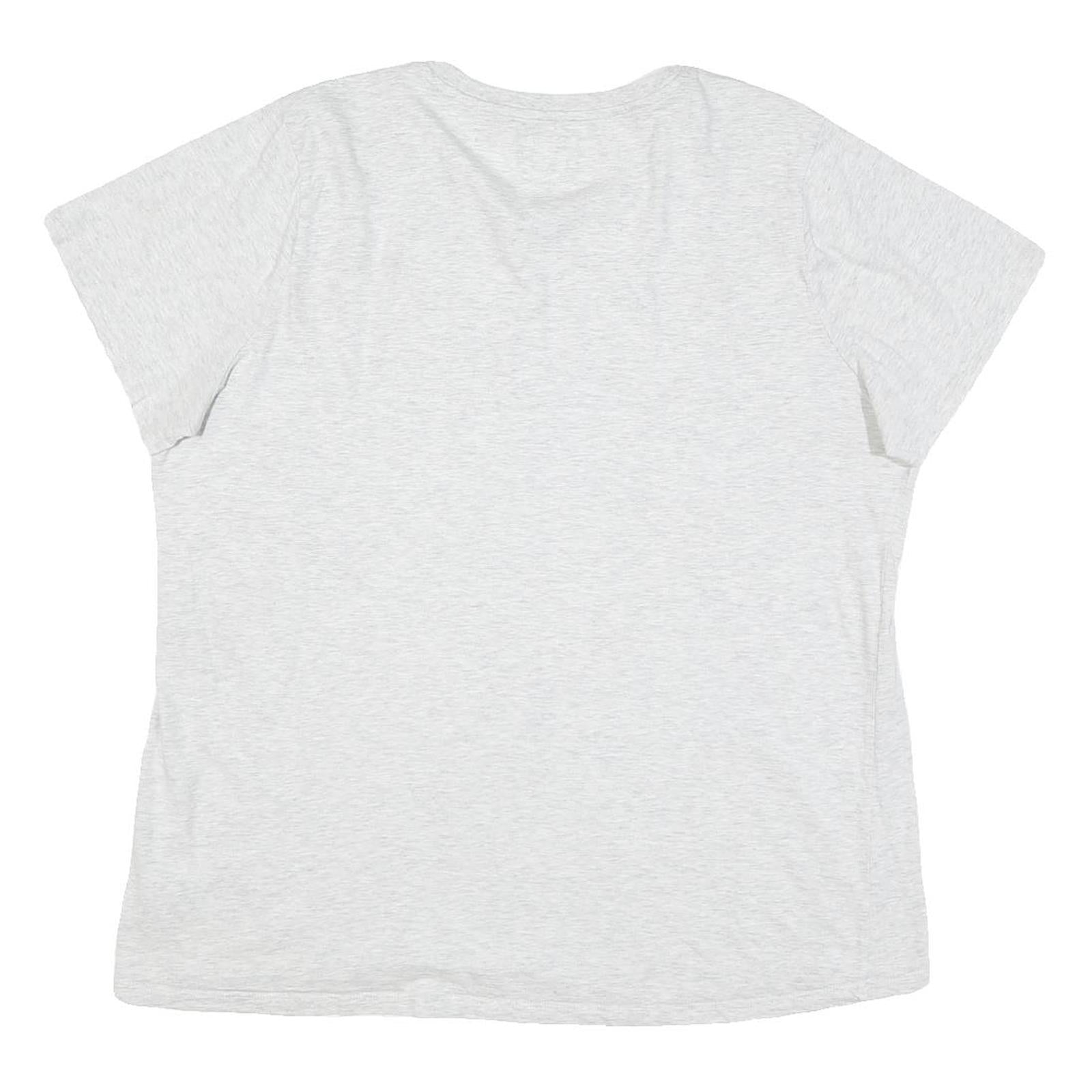 CHAMPION Womens Light Grey Graphic T-Shirt XL Short Sleeve Crew Neck Casual