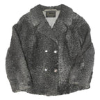 PELZ-MODEN SCHAPPERT Womens Grey Cotton Blend Button Jacket S Woven Textured