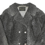 PELZ-MODEN SCHAPPERT Womens Grey Cotton Blend Button Jacket S Woven Textured