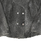 PELZ-MODEN SCHAPPERT Womens Grey Cotton Blend Button Jacket S Woven Textured