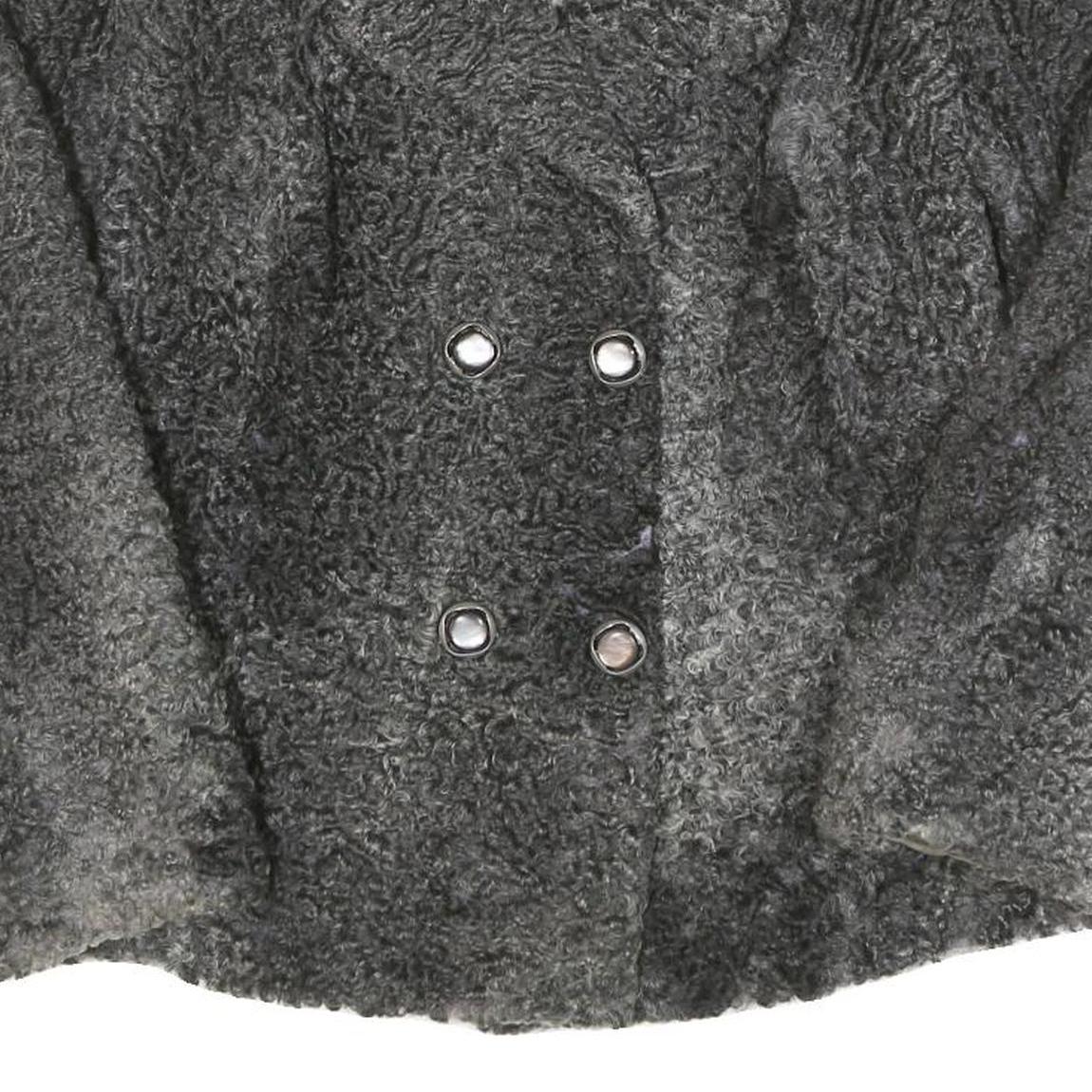 PELZ-MODEN SCHAPPERT Womens Grey Cotton Blend Button Jacket S Woven Textured