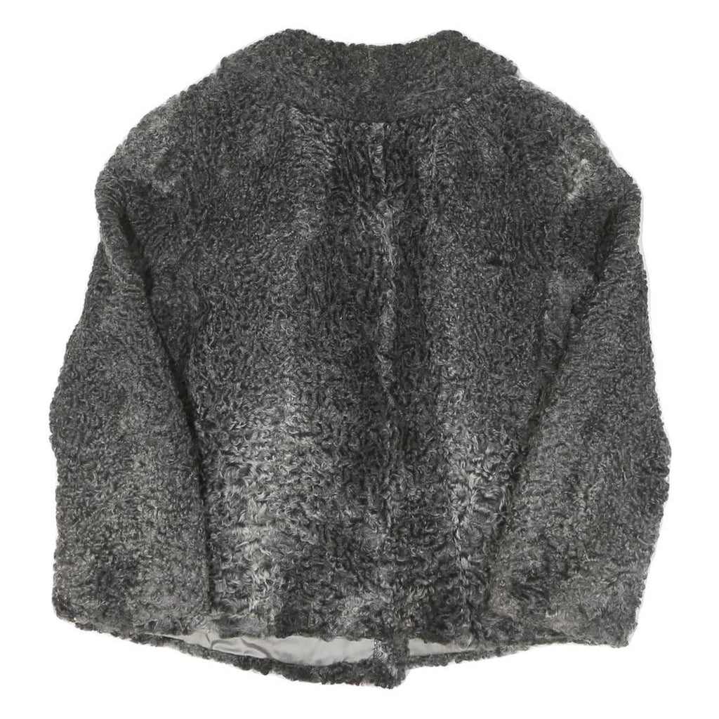 PELZ-MODEN SCHAPPERT Womens Grey Cotton Blend Button Jacket S Woven Textured