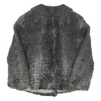 PELZ-MODEN SCHAPPERT Womens Grey Cotton Blend Button Jacket S Woven Textured