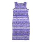 KORET Womens Purple Sleeveless Midi Dress Polyester Floral Pattern XL Elegant