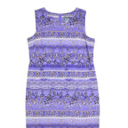 KORET Womens Purple Sleeveless Midi Dress Polyester Floral Pattern XL Elegant