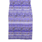 KORET Womens Purple Sleeveless Midi Dress Polyester Floral Pattern XL Elegant