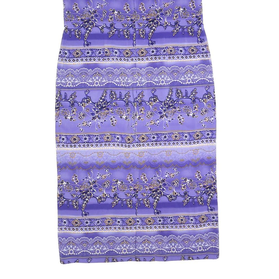 KORET Womens Purple Sleeveless Midi Dress Polyester Floral Pattern XL Elegant