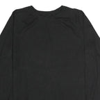 DICKIES Mens Black Long Sleeve T-Shirt Crew Neck Cotton L Plain Classic