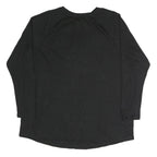 DICKIES Mens Black Long Sleeve T-Shirt Crew Neck Cotton L Plain Classic