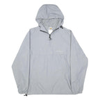 CARHARTT Mens Grey Nylon Anorak Jacket XS Hooded Zip Pocket Lightweight