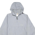 CARHARTT Mens Grey Nylon Anorak Jacket XS Hooded Zip Pocket Lightweight