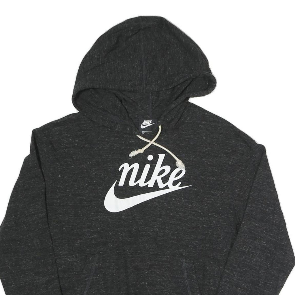 NIKE Womens Black Hoodie S Cotton Blend Pullover Sweatshirt