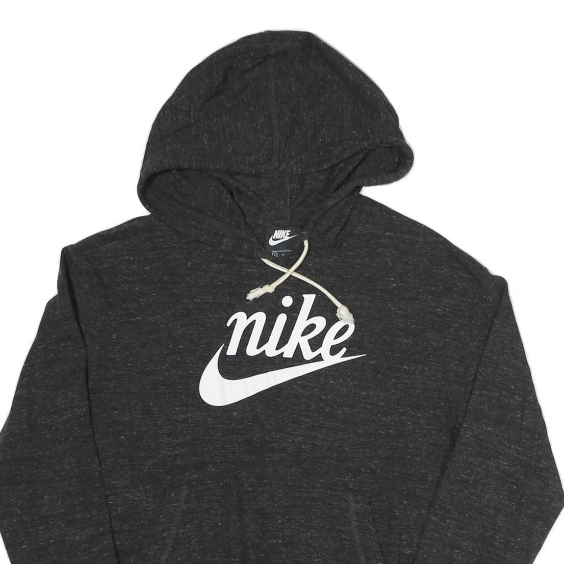 NIKE Womens Black Hoodie S Cotton Blend Pullover Sweatshirt