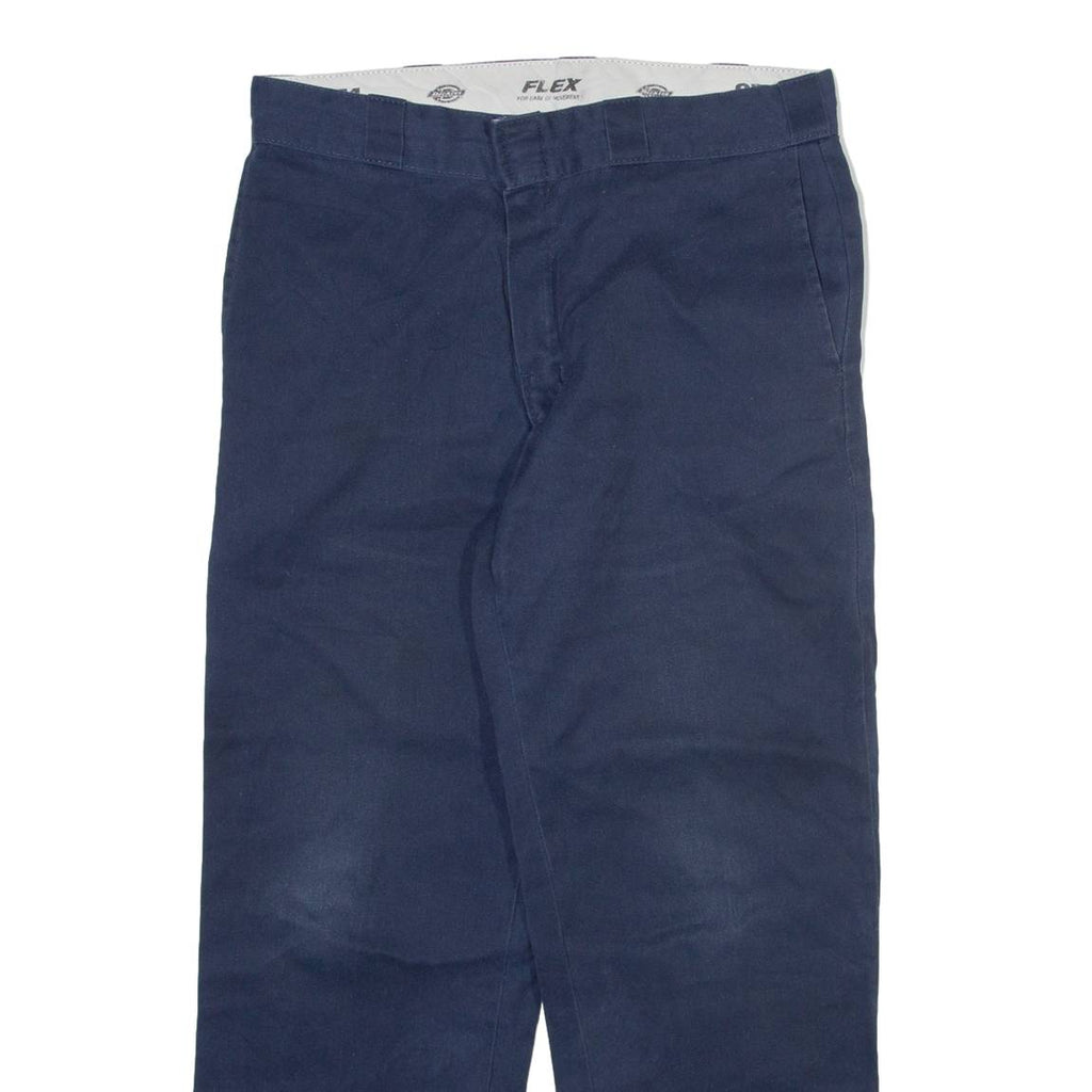 DICKIES 874 Workwear Mens Trousers Blue Regular Straight W32 L28