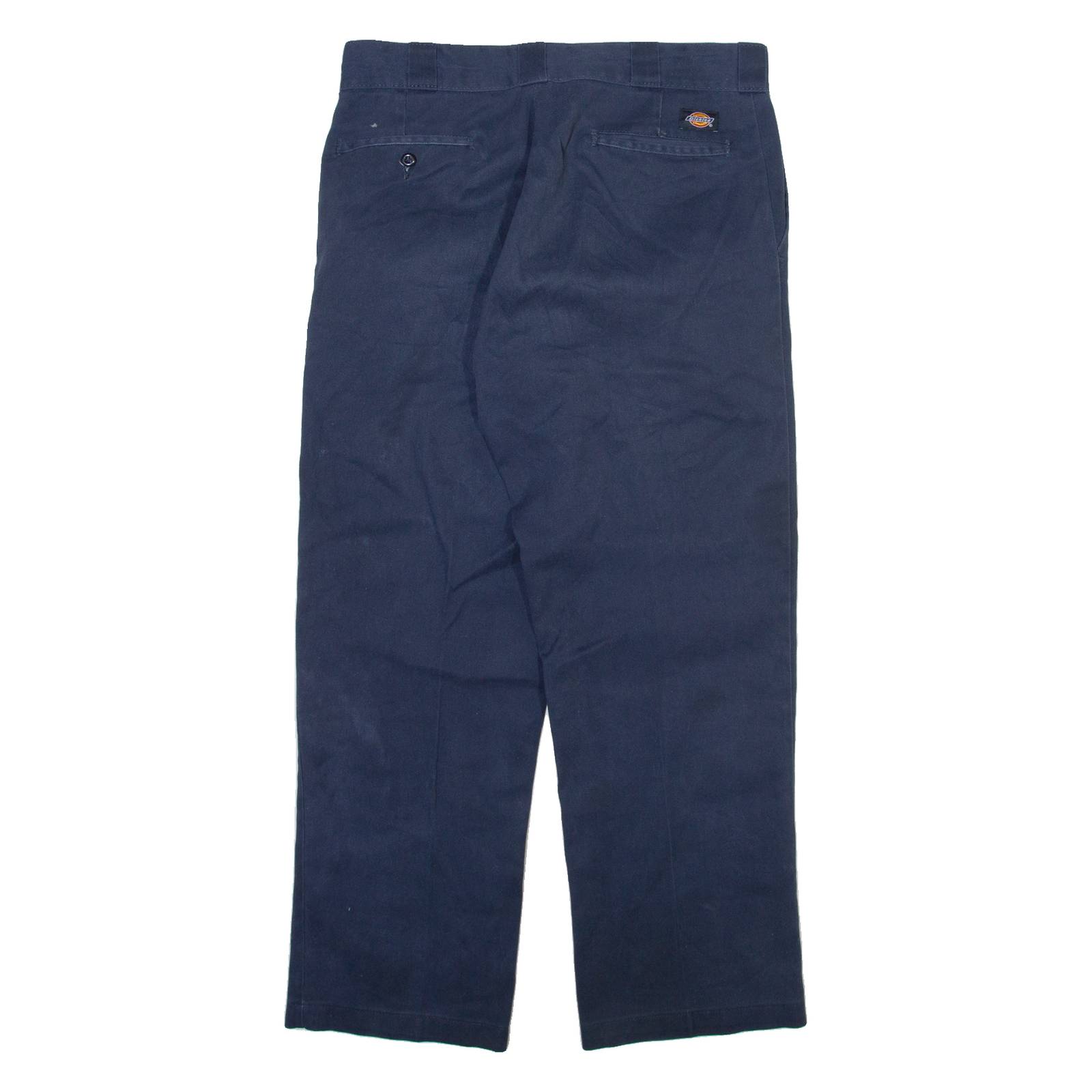DICKIES 874 Workwear Mens Trousers Blue Regular Straight W32 L28