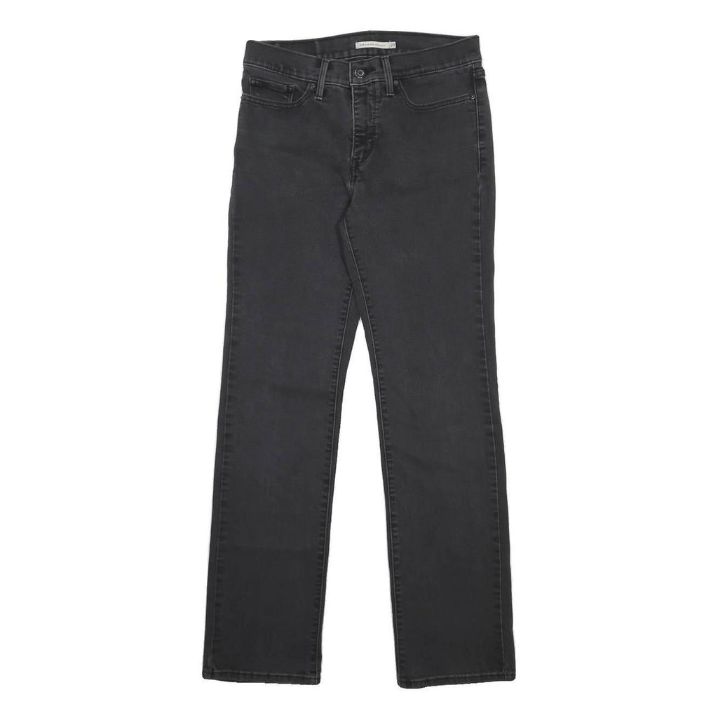 LEVI'S 314 Womens Slim Jeans Black Denim W29 L32 Classic Cotton Blend Zip
