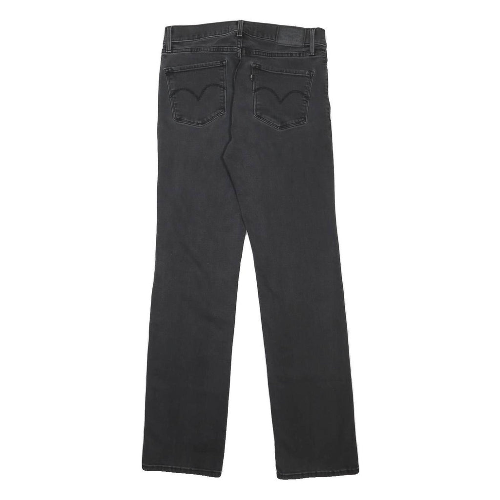 LEVI'S 314 Womens Slim Jeans Black Denim W29 L32 Classic Cotton Blend Zip