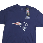 FANATICS Mens Blue NFL Super Bowl LIII Champions Jersey L Short Sleeve Crew Neck