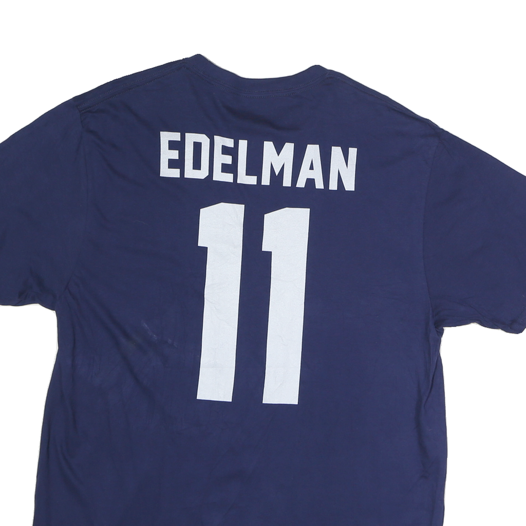 FANATICS Mens Blue NFL Super Bowl LIII Champions Jersey L Short Sleeve Crew Neck