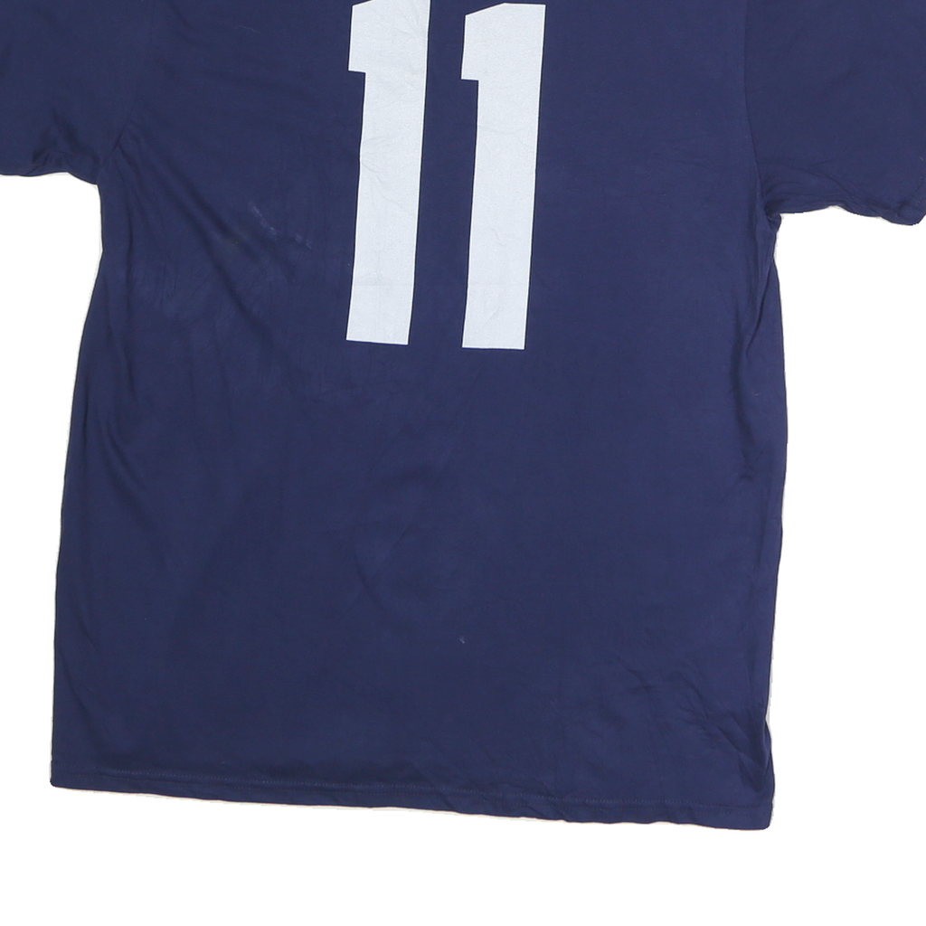 FANATICS Mens Blue NFL Super Bowl LIII Champions Jersey L Short Sleeve Crew Neck