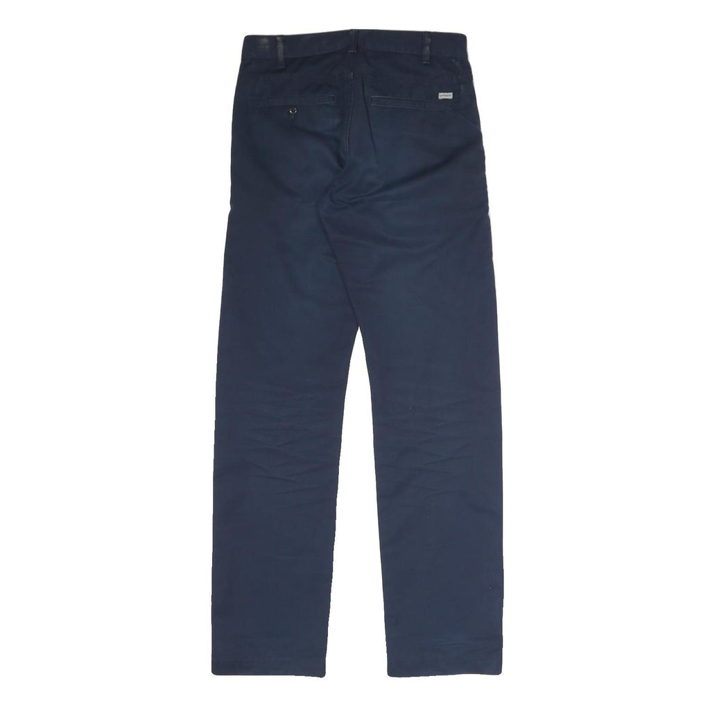 CARHARTT Mens Cotton Blend Navy Regular Fit Straight Leg Trousers W28 L32