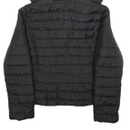 ZARA Womens Black Quilted Jacket XL Polyester Blend Hooded Zip Casual Outerwear