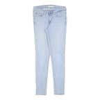LEVI'S 711 Womens Slim Light Blue Denim Jeans W27 L30 Stretch Cotton Blend Zip