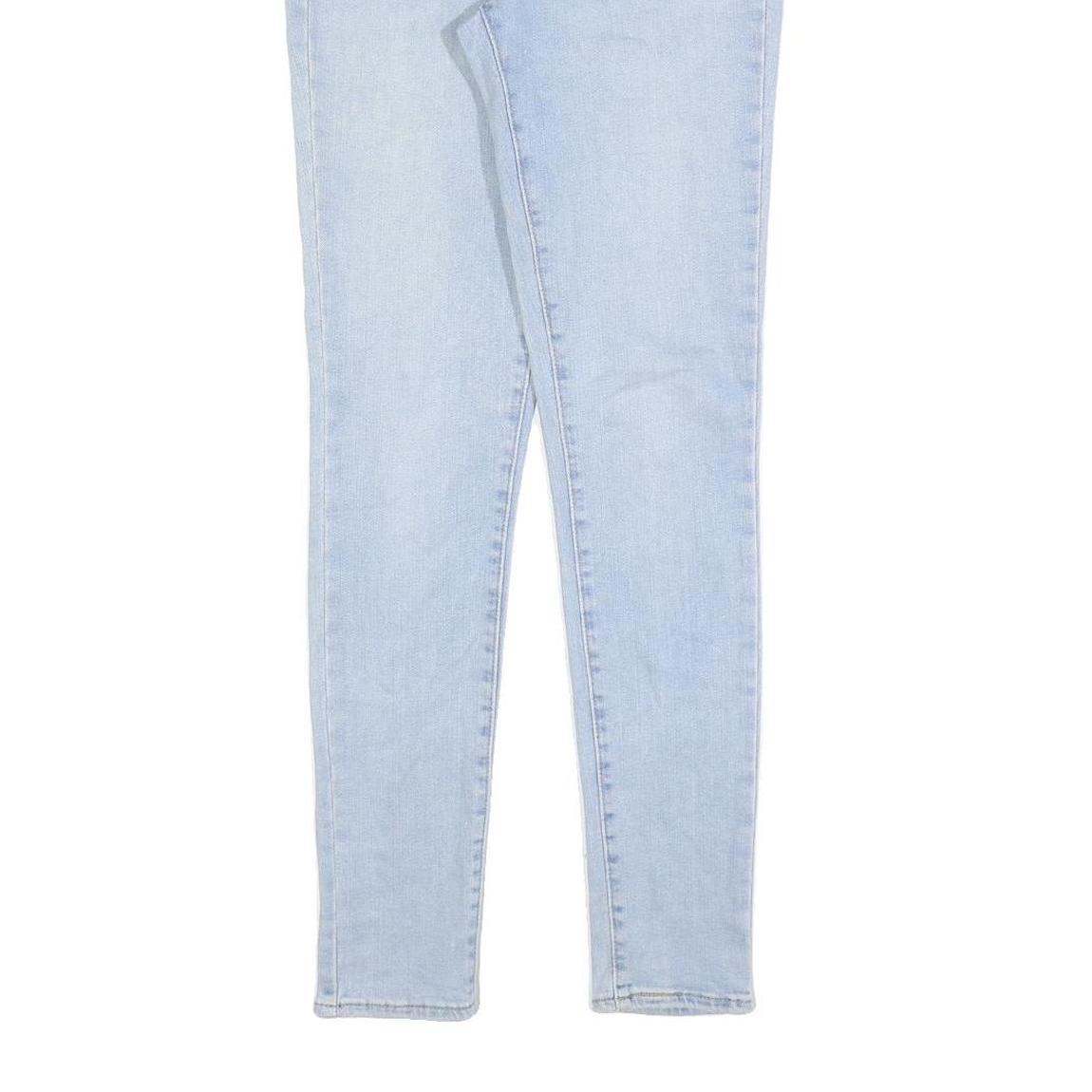 LEVI'S 711 Womens Slim Light Blue Denim Jeans W27 L30 Stretch Cotton Blend Zip