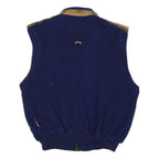 SUNCRUZ Mens Navy Blue & Beige Zip Jacket L Polyester Blend Casual Outerwear