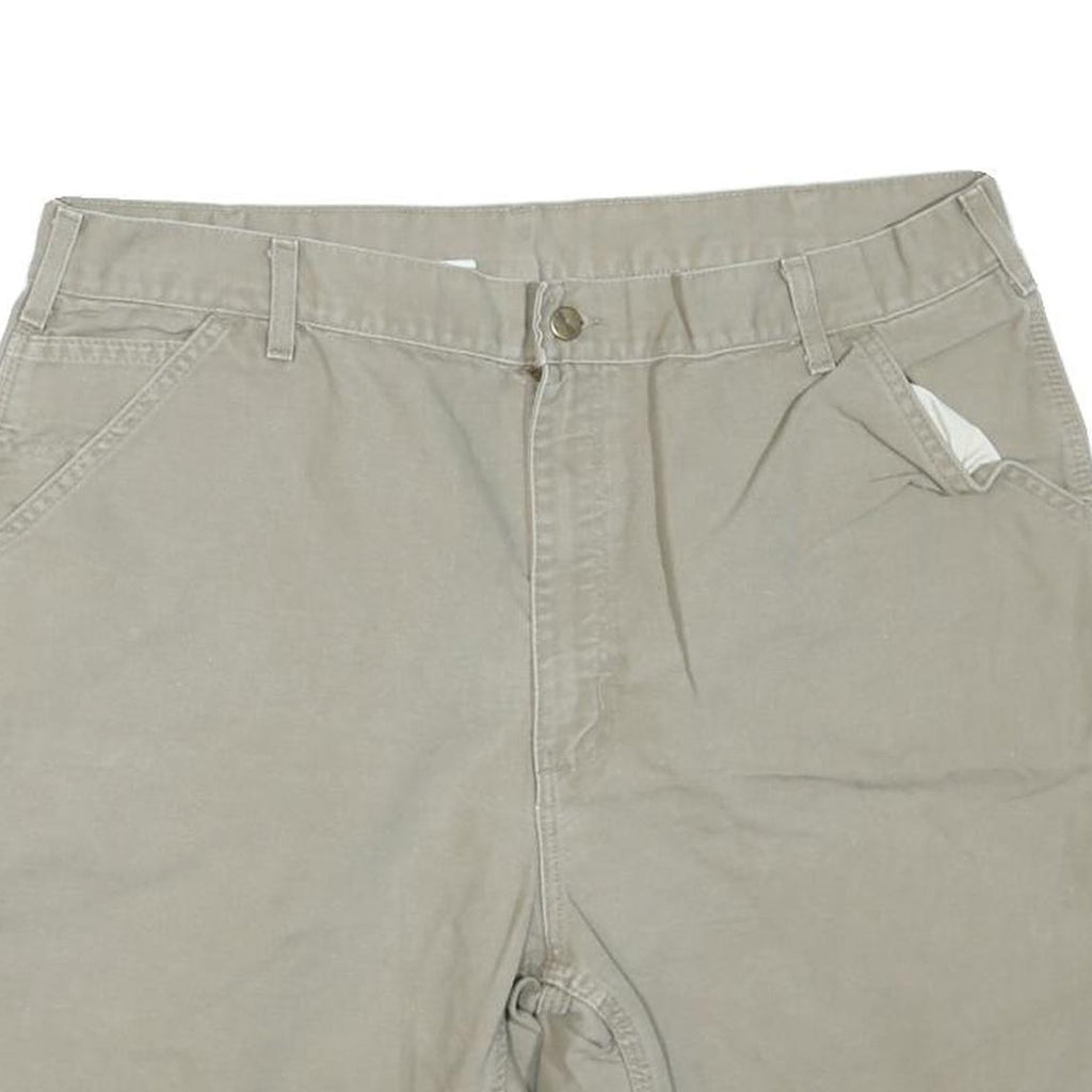 CARHARTT Womens Shorts Beige Casual XL W40 Cotton Blend Durable Workwear
