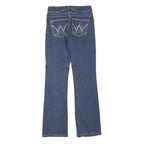 WRANGLER Womens Regular Fit Blue Denim Jeans W28 L32 Classic Zip Closure Stylish
