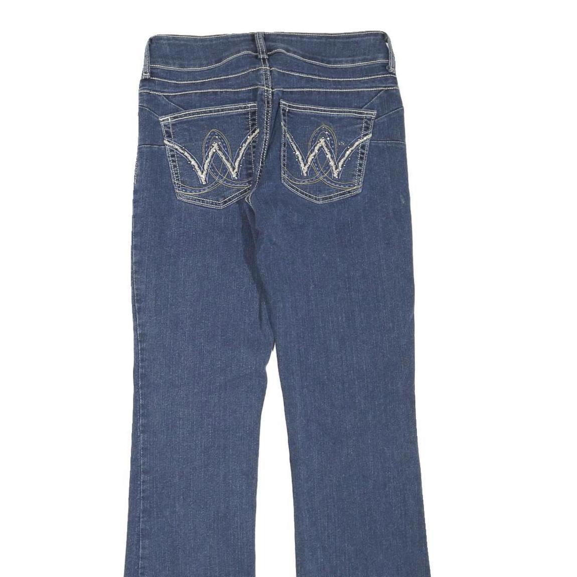 WRANGLER Womens Regular Fit Blue Denim Jeans W28 L32 Classic Zip Closure Stylish