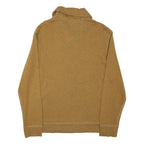 NAUTICA Mens Brown Shawl Collar Plain Crew Neck Basic Knit L Cotton Blend Jumper