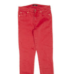7 FOR ALL MANKIND Womens Trousers Red Regular Skinny W28 L29