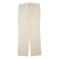 WRANGLER Mens Beige Regular Straight Denim Light W34 L31 Cotton Blend Zip Jeans