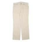 WRANGLER Mens Beige Regular Straight Denim Light W34 L31 Cotton Blend Zip Jeans