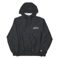 CHAMPION Mens Black Cotton Blend Hooded Zip Jacket S Sports Casual Lightweight