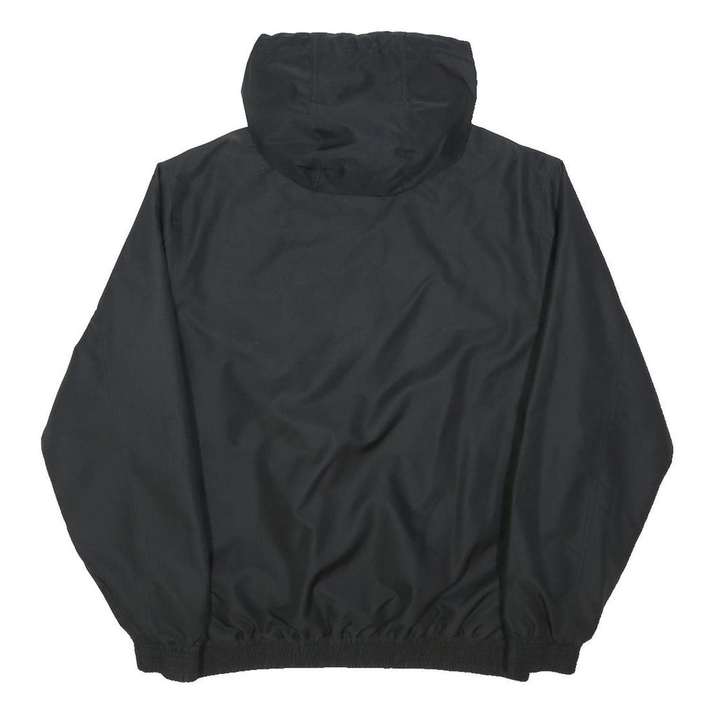 CHAMPION Mens Black Cotton Blend Hooded Zip Jacket S Sports Casual Lightweight