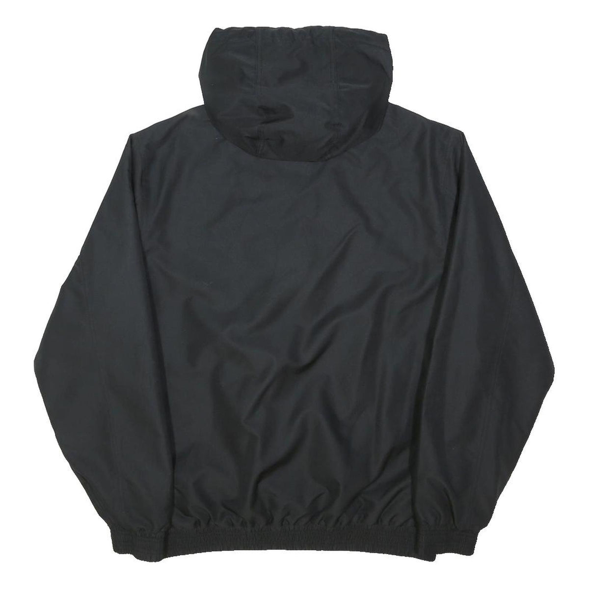 CHAMPION Mens Black Cotton Blend Hooded Zip Jacket S Sports Casual Lightweight