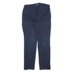 LAUREN RALPH LAUREN Womens Cotton Blend Navy Slim Cargo Trousers W32 L30 Casual