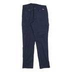 LAUREN RALPH LAUREN Womens Cotton Blend Navy Slim Cargo Trousers W32 L30 Casual