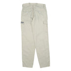 GSWD Mens Relaxed Beige Cargo Cotton Blend Trousers W32 L34 Casual Utility