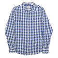 LEVI'S Mens Blue & White Checked Shirt M Cotton Blend Casual Long Sleeve Button
