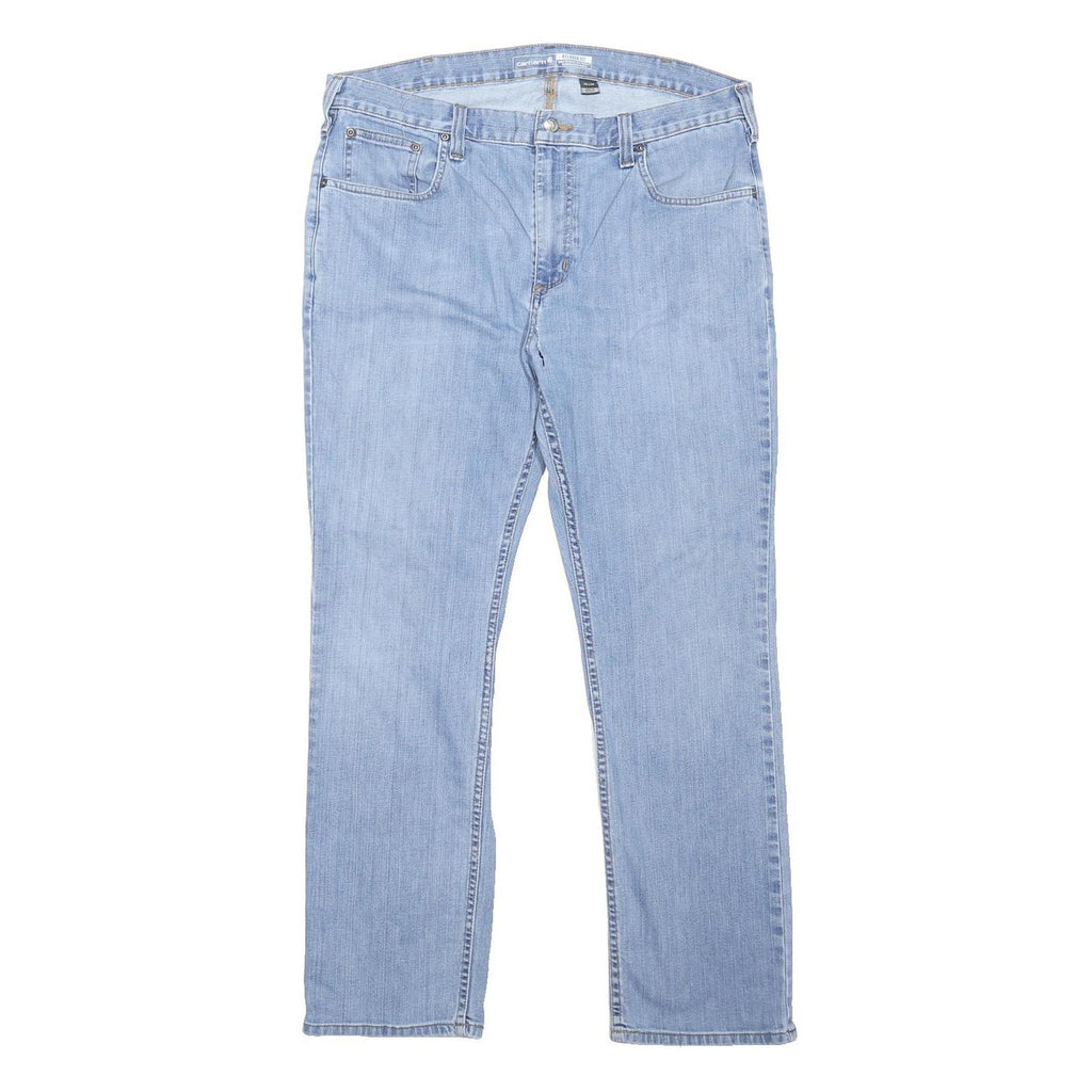 CARHARTT Mens Blue Regular Straight Denim Cotton Blend Light Wash W38 L30