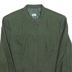 GOSSL Womens Green Button Jacket M Woven Plain Classic Relaxed