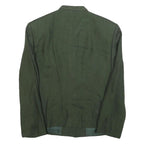 GOSSL Womens Green Button Jacket M Woven Plain Classic Relaxed